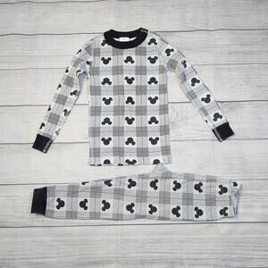 4 Hanna Andersson/Disney Mickey Mouse Plaid Long John Pajama